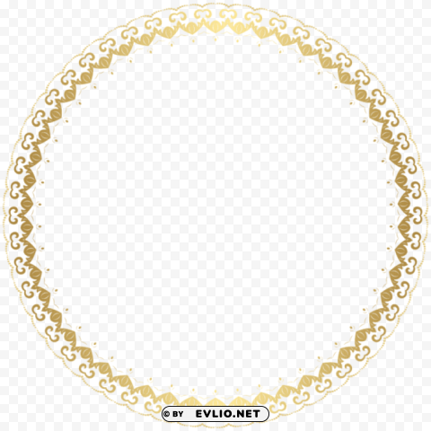 frame border golden PNG Image with Transparent Isolated Graphic Element