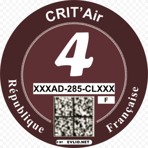 france crit air sticker PNG objects