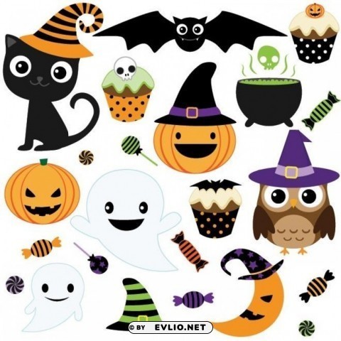 free halloween halloween illustrations and pictures image PNG files with no background bundle