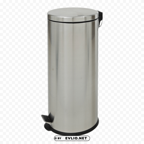 Transparent Background PNG of Metallic Pedal Garbage Can - No Backdrop - Image ID 63dbf084 Clear Background Isolated PNG Object - Image ID 63dbf084