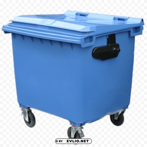 Large Blue Wheelie Trash Can - Removed - Image ID c5cf2edb Clear Background PNG Isolated Element Detail