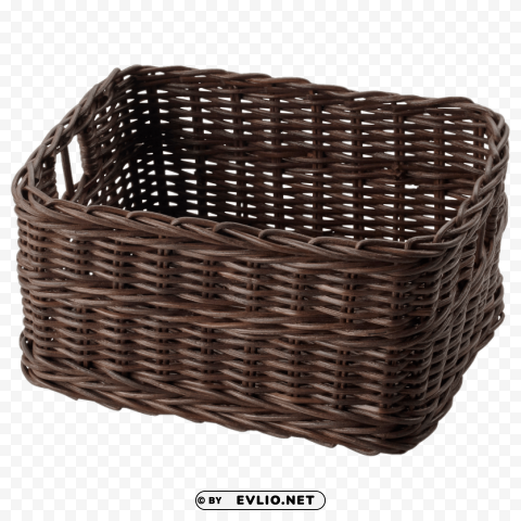 Transparent Background PNG of Dark Brown Ikea Basket - Specific Brand - Image ID 2c791ffa Transparent PNG Isolated Graphic Design - Image ID 2c791ffa