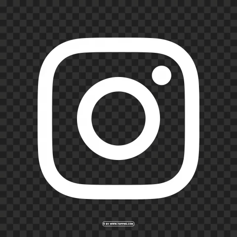 free png hd instagram social logo symbol white stroke hd Isolated Artwork on Transparent Background