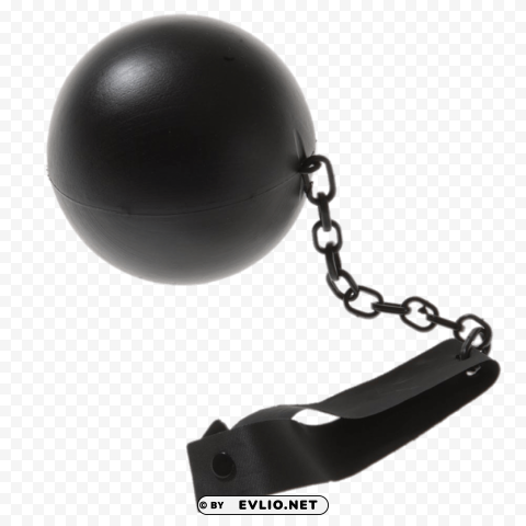 Leather Ball and Chain - - Image ID 41fdc7e7 Transparent PNG Artwork with Isolated Subject