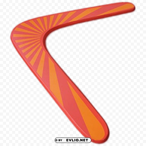 Red and Yellow Boomerang - Image ID bddcaa35 ClearCut Background Isolated PNG Design