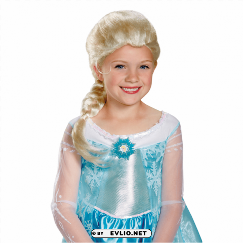 frozen elsa wig child PNG graphics with clear alpha channel collection