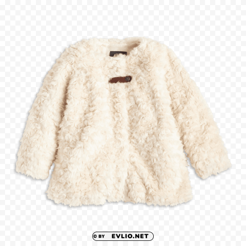 fur coat white Transparent Background PNG Isolated Pattern