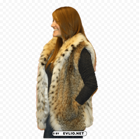 fur lined leather jacket PNG clipart