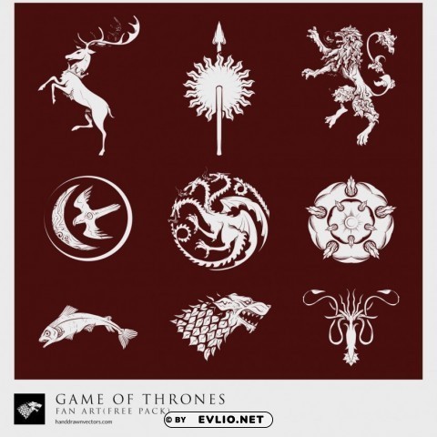 game of thrones logo vector PNG with no background required