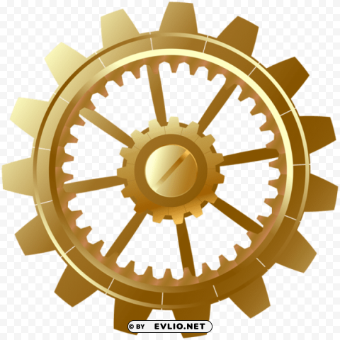 gear gold PNG images free