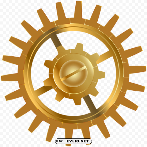 gear goldpng PNG images for graphic design