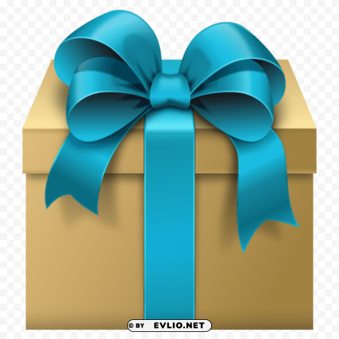gift box with blue bow free High-resolution transparent PNG images