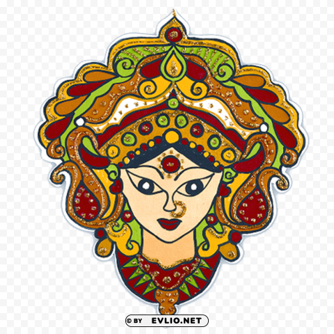 goddess durga Clean Background Isolated PNG Object