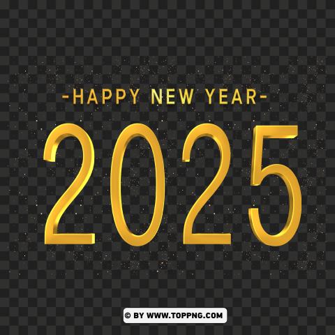 Gold 2025  Clipart Images Transparent PNG Illustration With Isolation