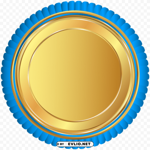 gold blue seal badge HD transparent PNG clipart png photo - 9f191715