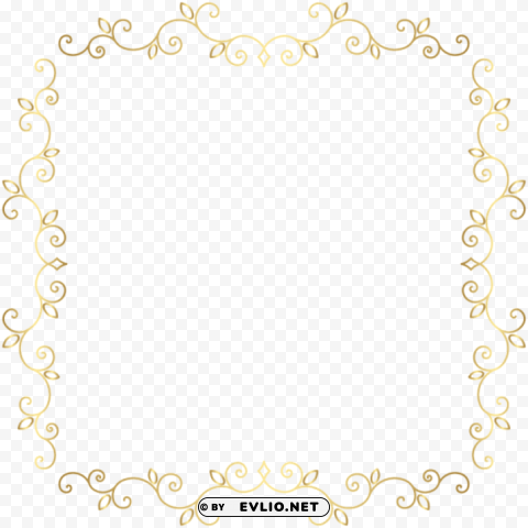 Gold Border Frame Transparent PNG Illustrations