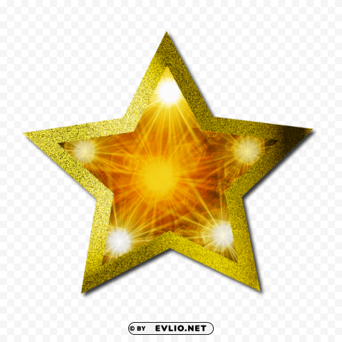 Gold Christmas Star PNG Transparent Images For Social Media