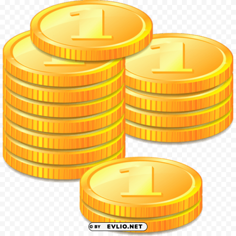 gold coins PNG images with alpha transparency selection