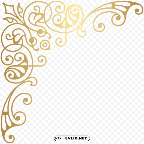 gold corner decorative HighResolution Transparent PNG Isolated Item clipart png photo - a9356391