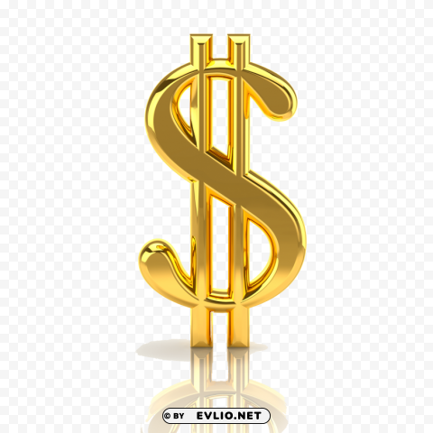 gold dollar Isolated Item with Transparent PNG Background png - Free PNG Images ID ecf45a77