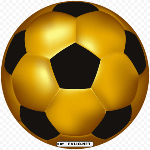 gold football ball PNG transparent elements package