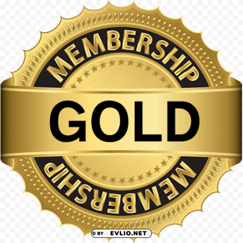 gold membership Isolated Artwork on Transparent Background