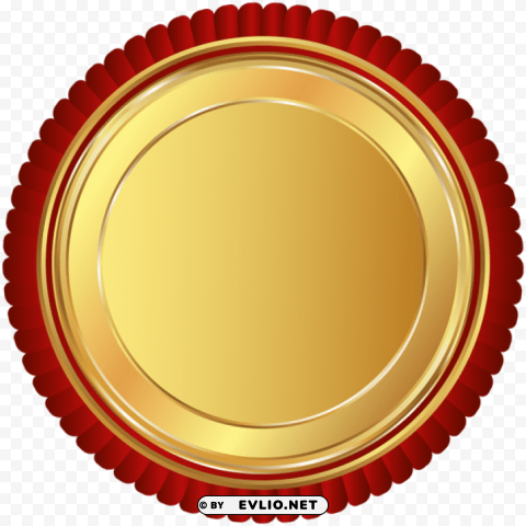 gold red seal badge High-quality transparent PNG images