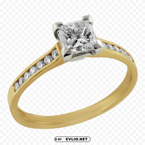 gold ring diamond PNG format