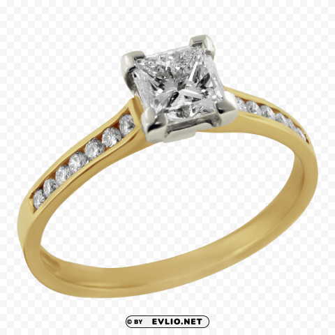 Gold Ring Diamond PNG Format