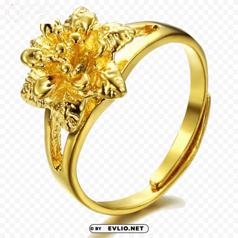 gold rings Isolated PNG Element with Clear Transparency
