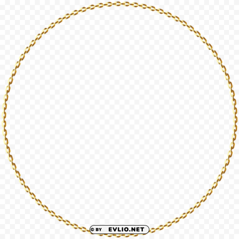 gold round border frame PNG images for printing