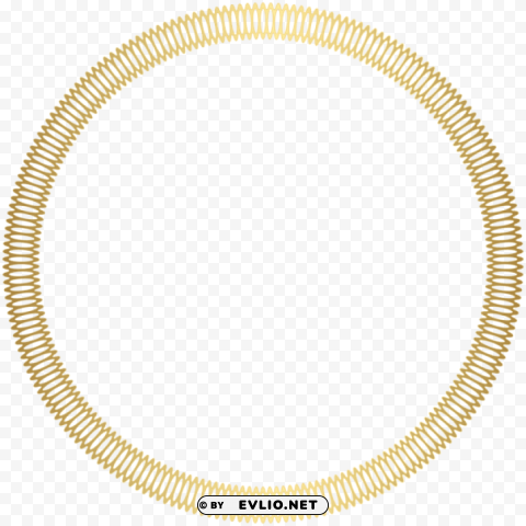 gold round deco border transparent PNG free download