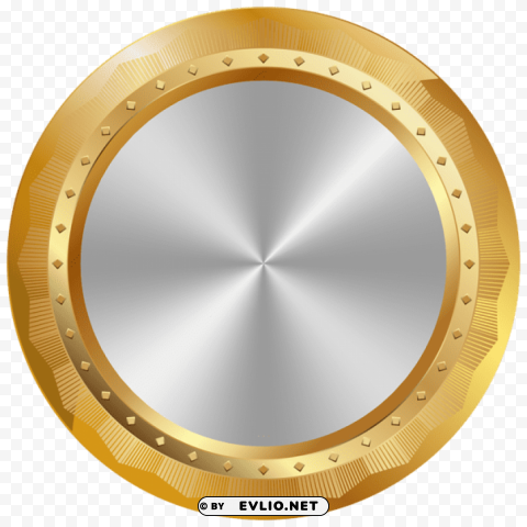 gold seal badge PNG Image with Transparent Background Isolation