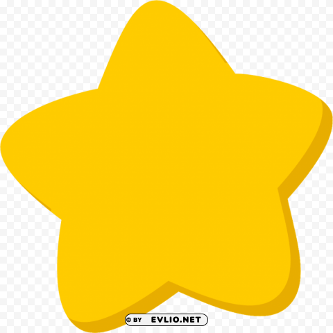 Gold Star Isolated Icon On Transparent Background PNG