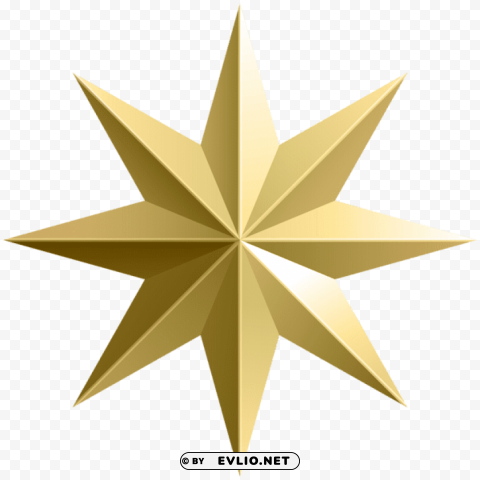 gold star Isolated Item on Transparent PNG Format