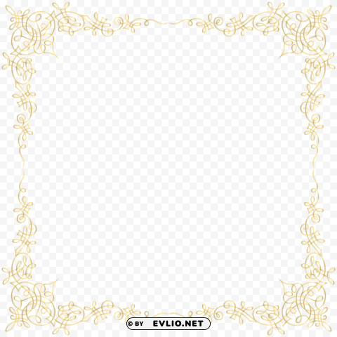 golden border Transparent Background Isolation in PNG Format clipart png photo - e68b5d47