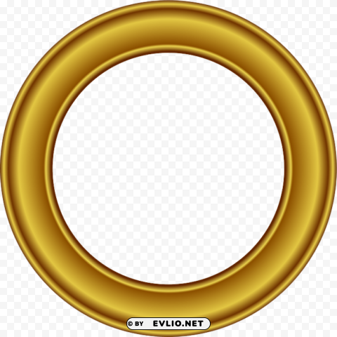 golden round frame Transparent PNG Isolated Graphic Element