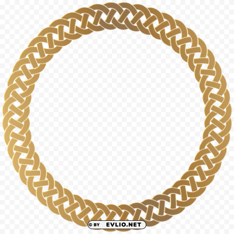 golden round frame border PNG Graphic Isolated with Clarity