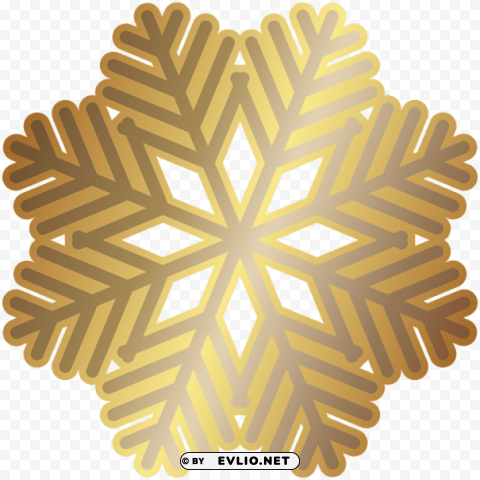 golden snowflake PNG transparent photos extensive collection