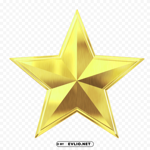 Golden Star Clear Image PNG