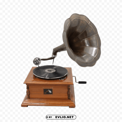 gramophone top view Isolated Object in Transparent PNG Format