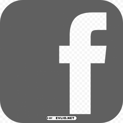 gray facebook logo PNG images with transparent layer