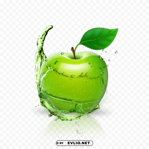 Green Apple Pic Isolated Illustration On Transparent PNG