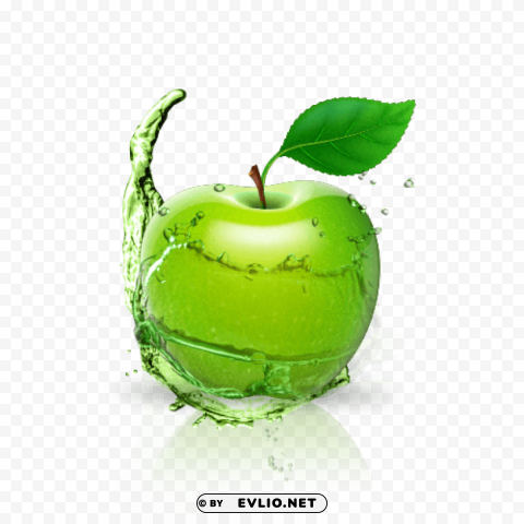 green apple pic Isolated Illustration on Transparent PNG