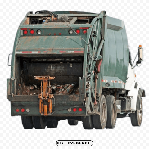 green garbage truck PNG pictures without background