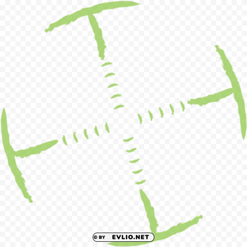 Green Sniper Crosshairs PNG Graphic With Transparent Isolation