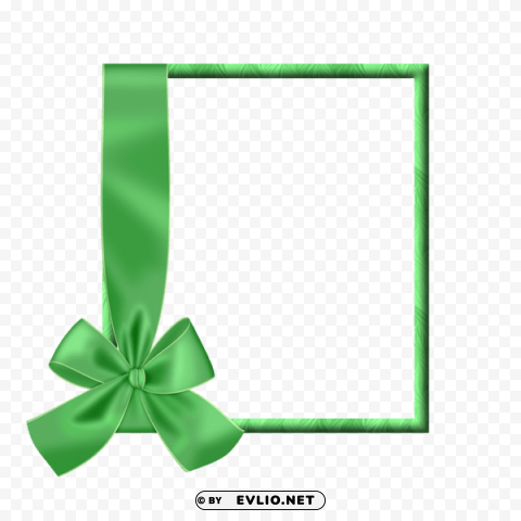 green frame with bow Transparent background PNG images comprehensive collection