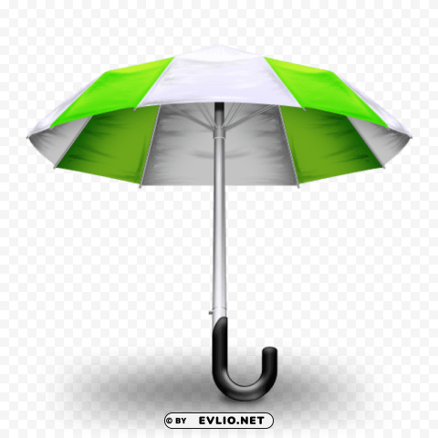 green umbrela Isolated PNG Graphic with Transparency