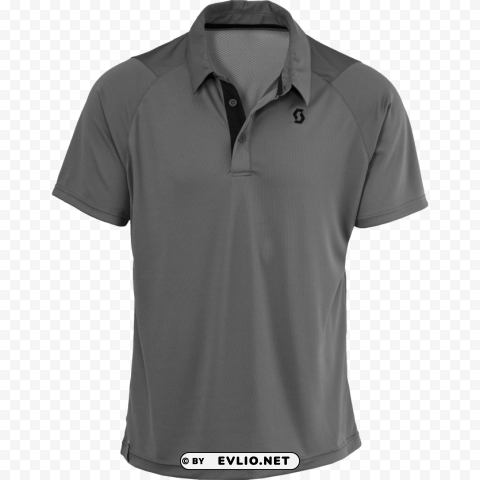 grey polo shirt PNG picture