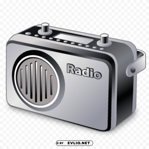 grey radio Isolated Element with Transparent PNG Background